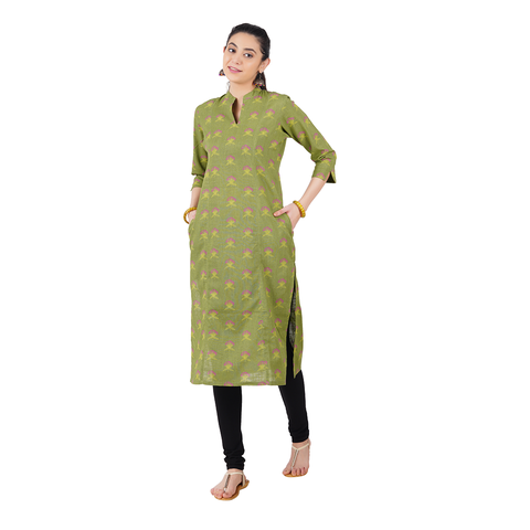 3 Panel Colour A-line Kurta Set