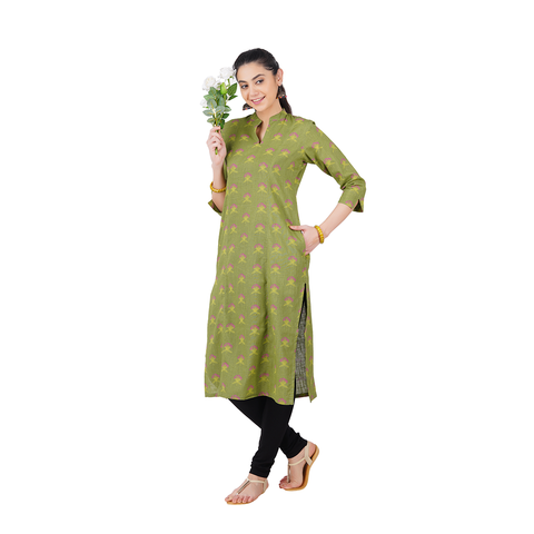 3 Panel Colour A-line Kurta Set