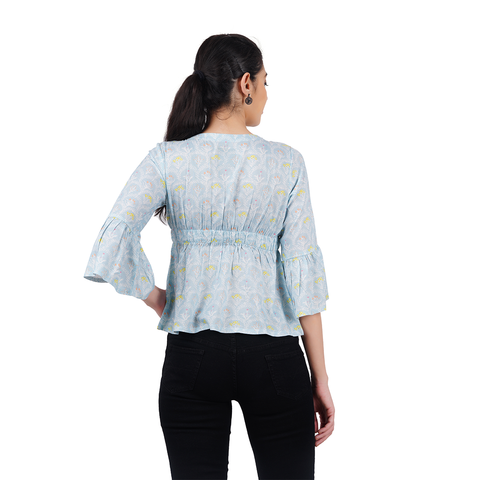 Frilled Sleeve Top