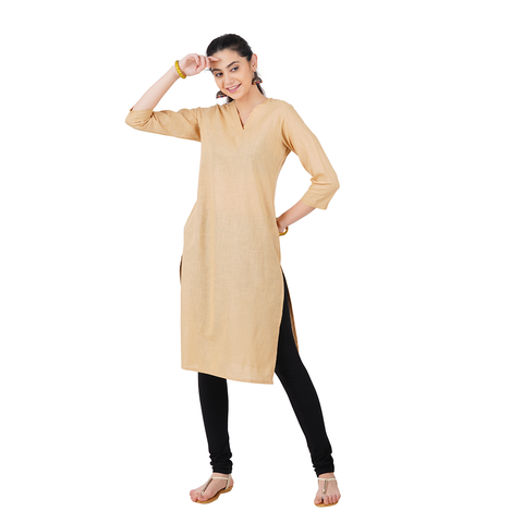Kurta with Lapel Neckline