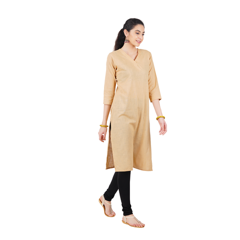 Kurta with Lapel Neckline