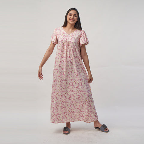 Nighty with Frill Sleeve and CF Gathers 1