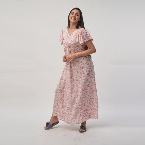 Nighty with Frill Sleeve and CF Gathers 1