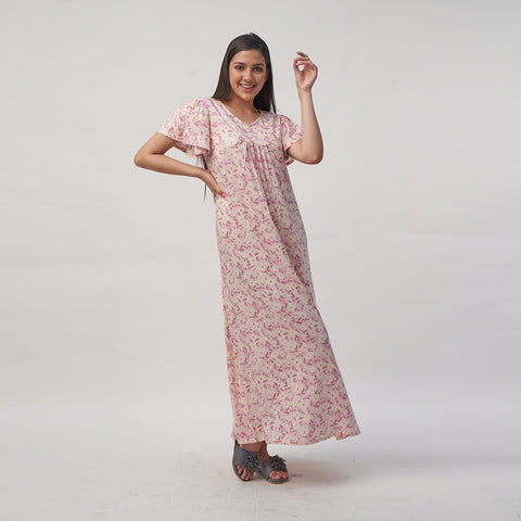 Nighty with Frill Sleeve and CF Gathers 1