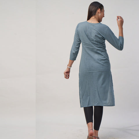 Kurta with Lapel Neckline 1
