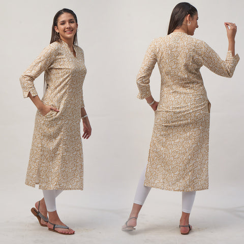 3 Panel Colour A-line Kurta Set
