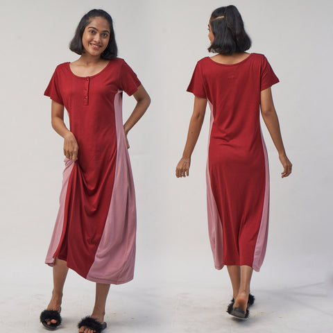 3 Panel Colour Blocked Nighty