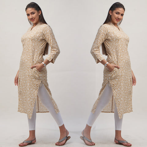 3 Panel Colour A-line Kurta Set