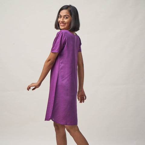 A-Line Puff Sleeve Dress