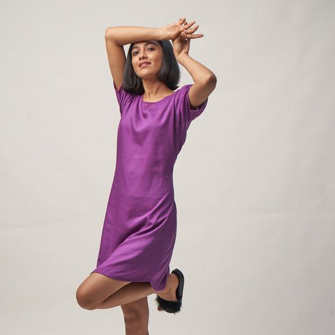 A-Line Puff Sleeve Dress