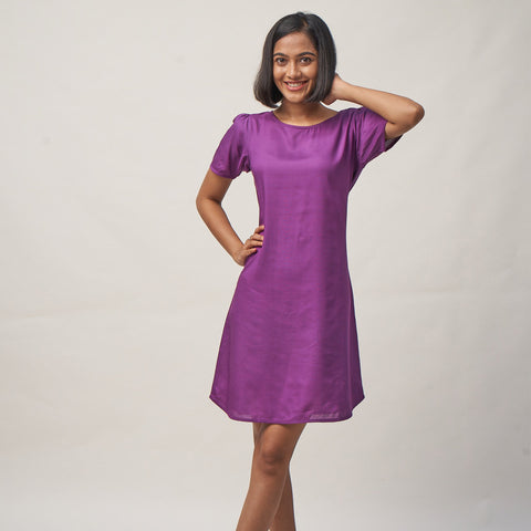 A-Line Puff Sleeve Dress