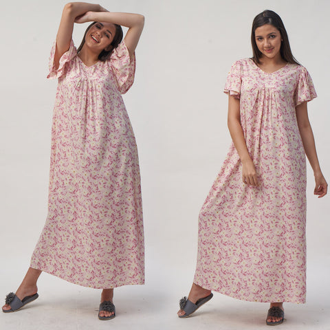 Nighty with Frill Sleeve and CF Gathers 1